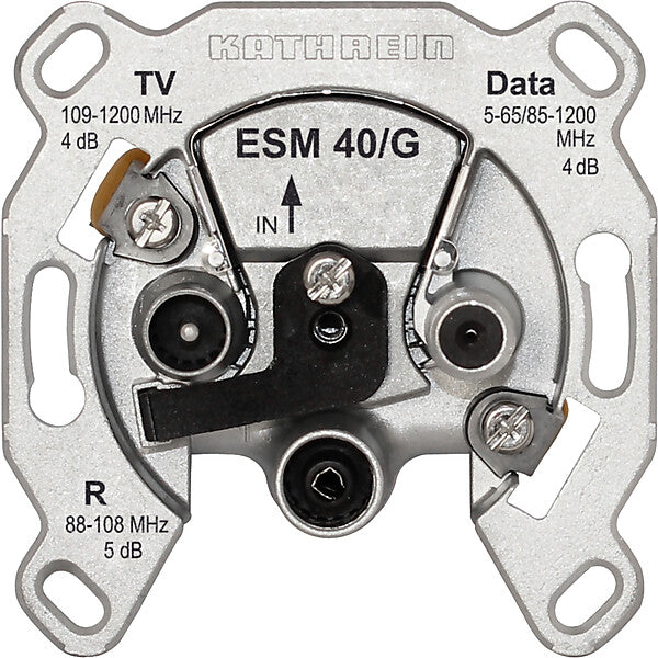 KATHREIN BK-Modem-Steckdose 3fach Einzeldose selektiv ESM 40/G